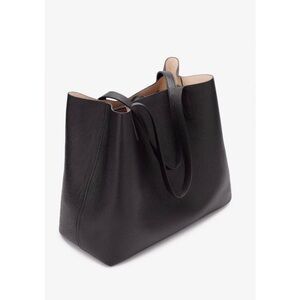 Cuyana Classic Leather Structured Tote - Black